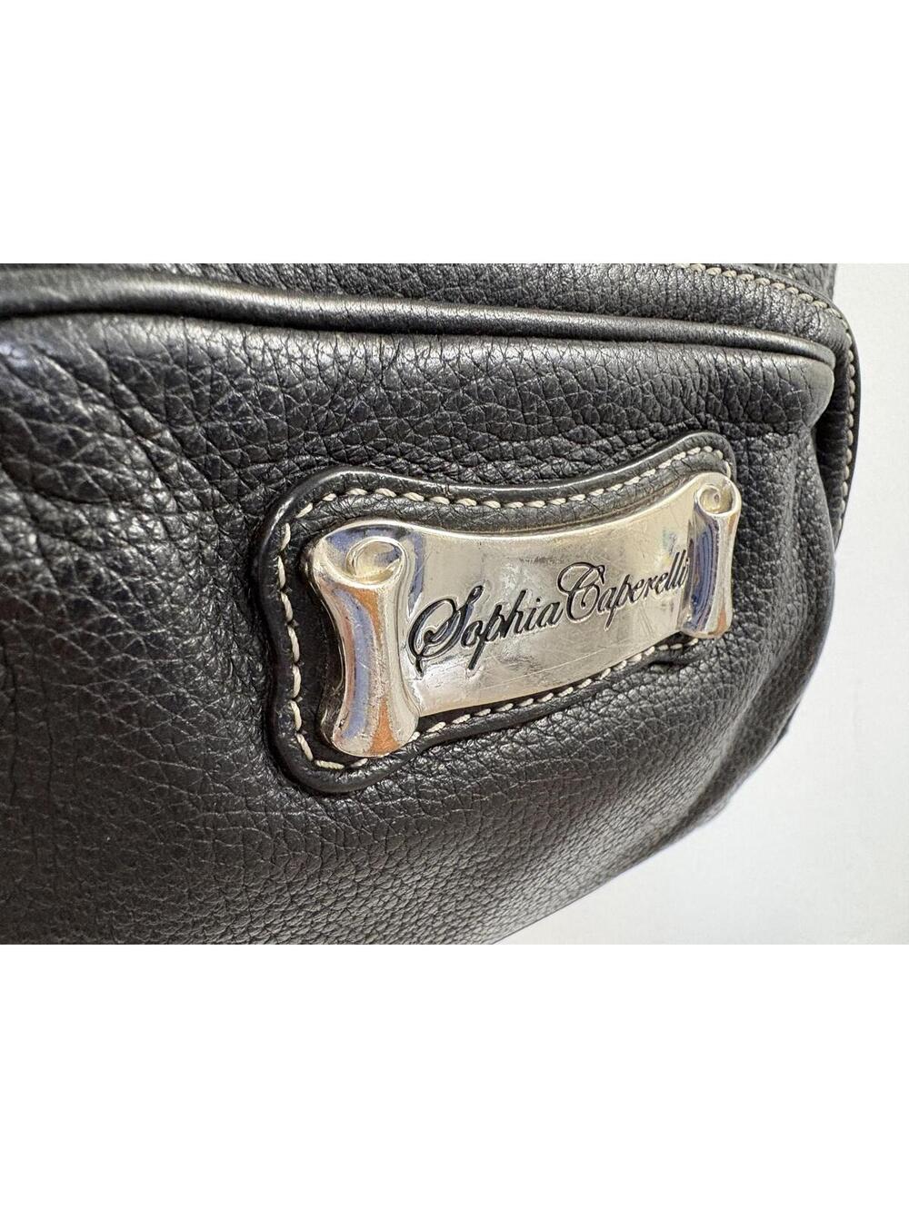 *SUMMER SALE*Sophia Caperelli Black Leather Silver Detail Crossbody - Picture 2 of 6
